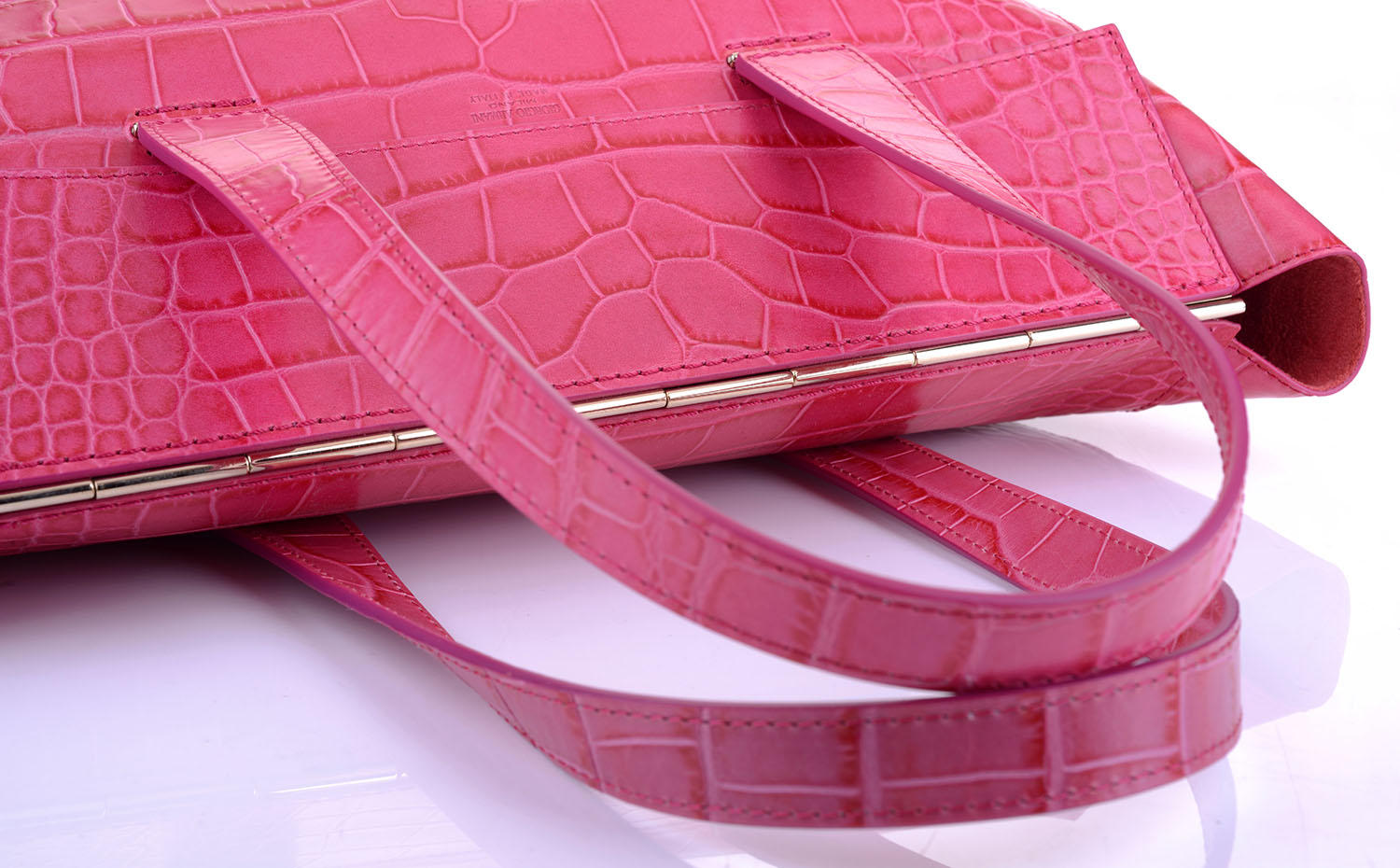 Armarni: Giorgio Armani Mock Croc Shopper bag with a zip around wallet